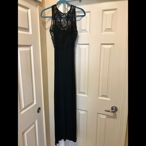 NWT Black lace maxi dress